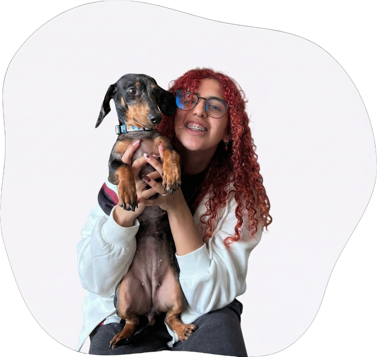 Mujer con mascotas